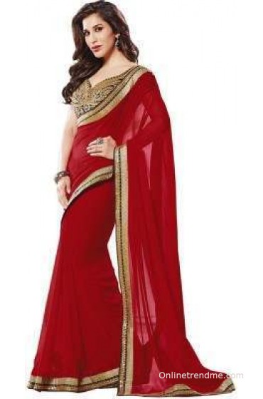 Elevate Women Solid, Plain Fashion Chiffon Sari